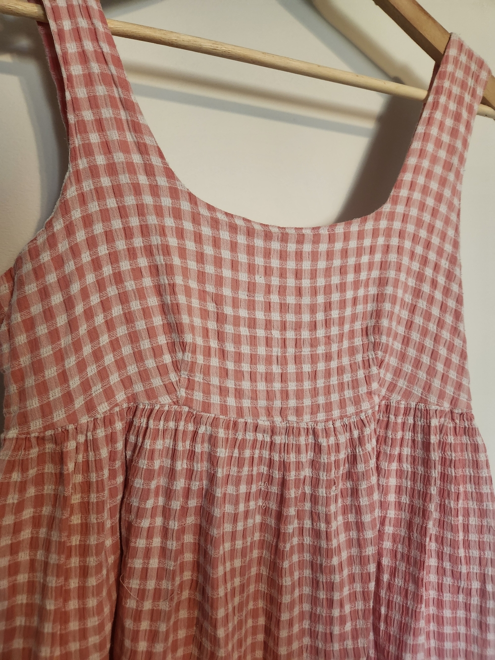 Pink Gingham Sleeveless Summer Dress - Picture 2 of 3
